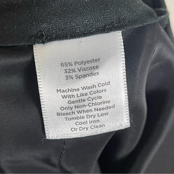 Talbots black high rise straight leg trouser pant work career travel size 14 - Picture 8 of 12